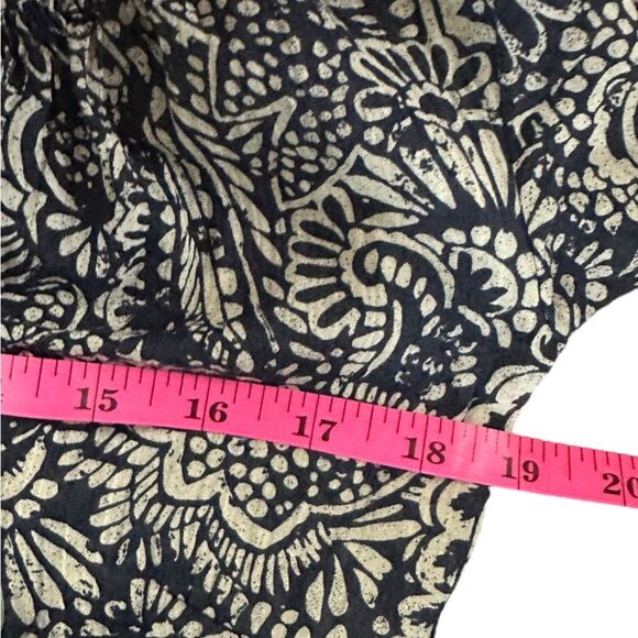 Eddie Bauer Blue Paisley Floral Peasant Lined Dress. Built-in cami. Size S - Picture 5 of 8